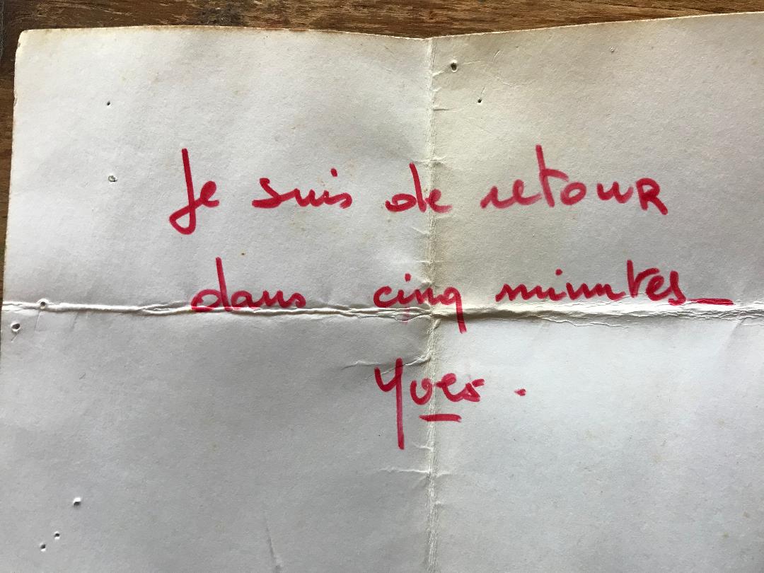 Dans l'Isba de Boris-C'est toi, Yves ?-Message de Robert-ParisBazaar-Bergman